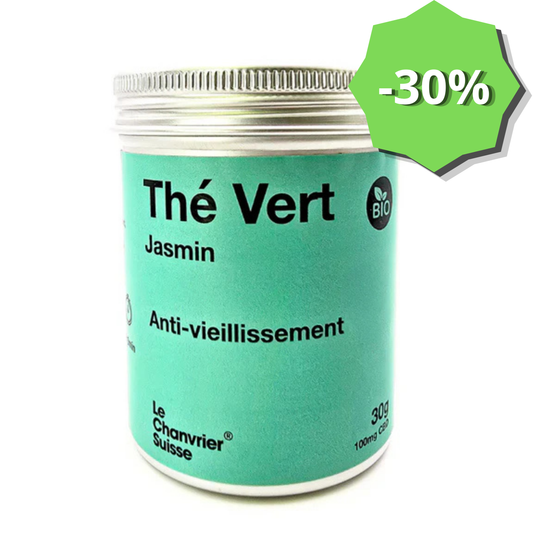 Tisane CBD : Antivieillissement Thé Vert Jasmin