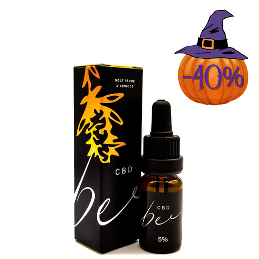 Huile CBD 5% Full Spectrum goût pêche & abricot