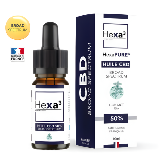 Huile 50% CBD Broad Spectrum Hexa3