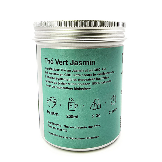 Tisane CBD : Antivieillissement Thé Vert Jasmin