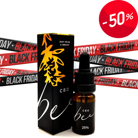 Huile CBD 25% Full Spectrum goût pêche & abricot