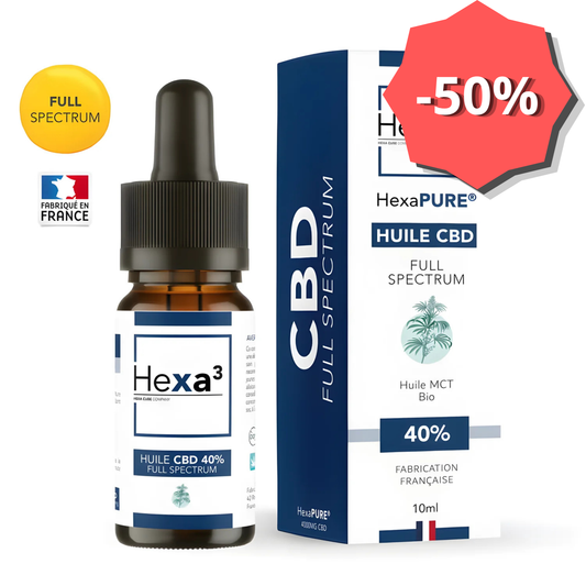 Huile CBD 40% Spectre Complet - Hexa3