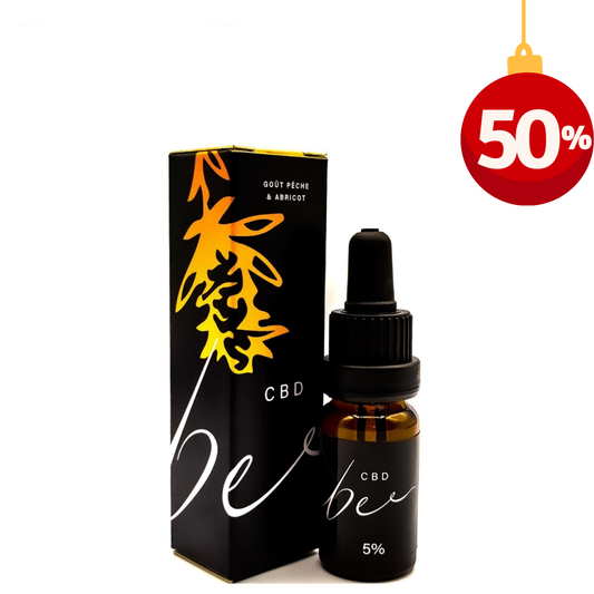 Huile CBD 5% Full Spectrum goût pêche & abricot