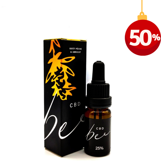 Huile CBD 25% Full Spectrum goût pêche & abricot