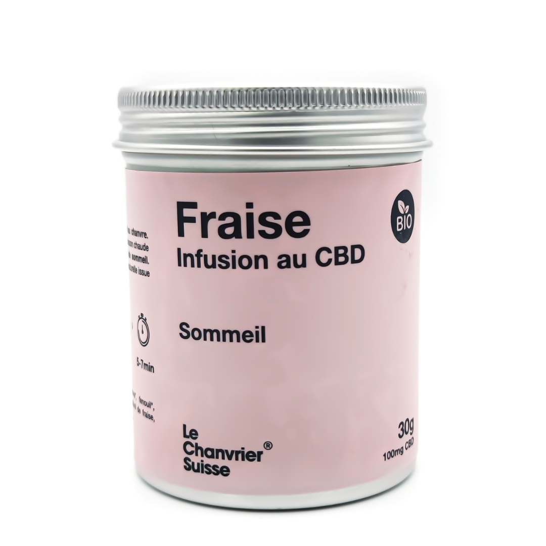 Tisane CBD : Sommeil Fraise