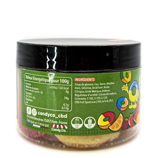 Bonbon saveur Tutti Frutti au CBD (Astro Ring)