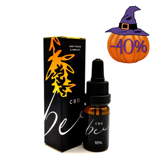 Huile CBD 10% Full Spectrum goût pêche & abricot