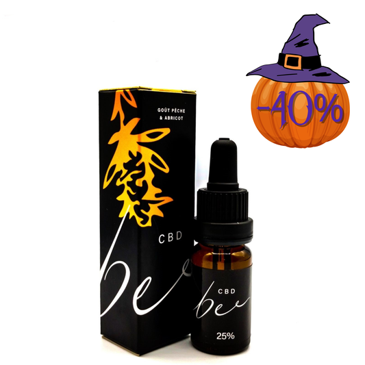 Huile CBD 25% Full Spectrum goût pêche & abricot