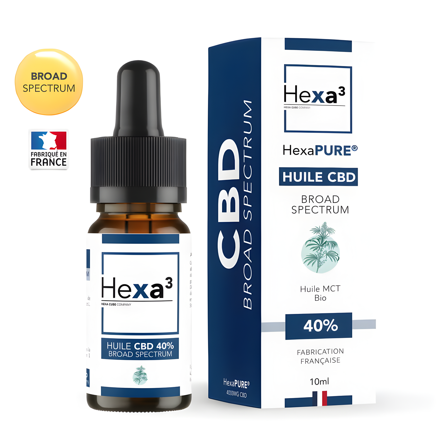 Huile CBD 40% spectre large MCT Hexa3